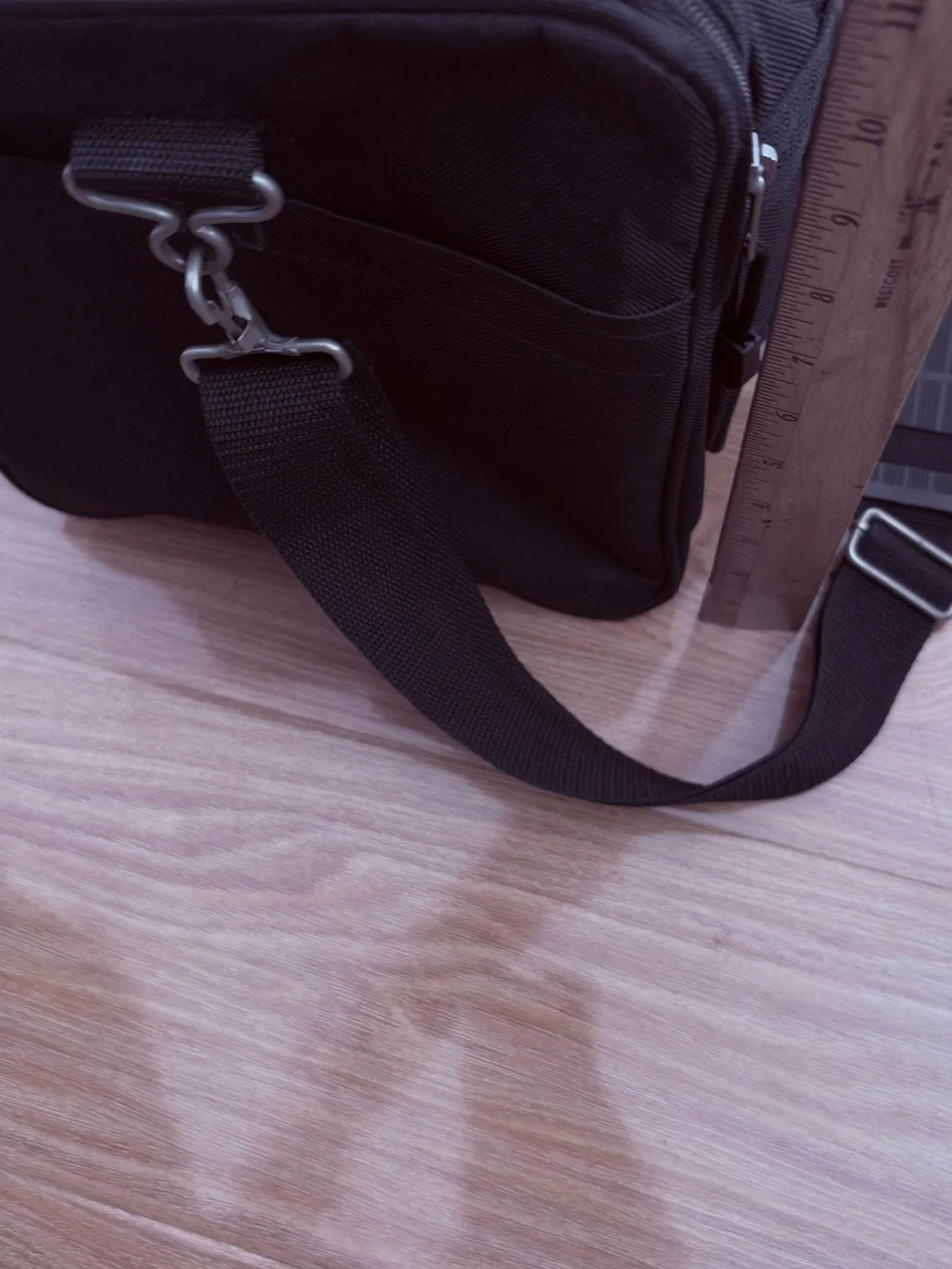 Pre Own Black Gym Bag-15”x10x11”